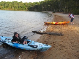 Landing after kayaking at Cliff Pond IMG 4084